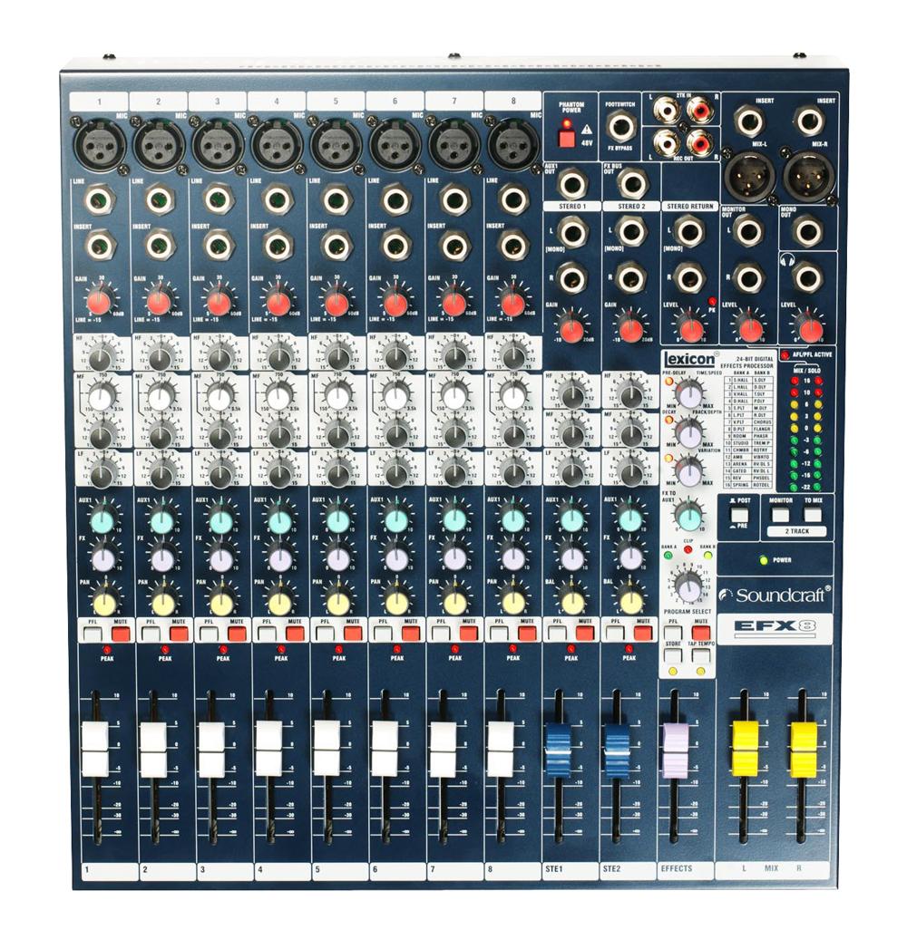 Bộ trộn âm Mixer Soundcraft EFX8